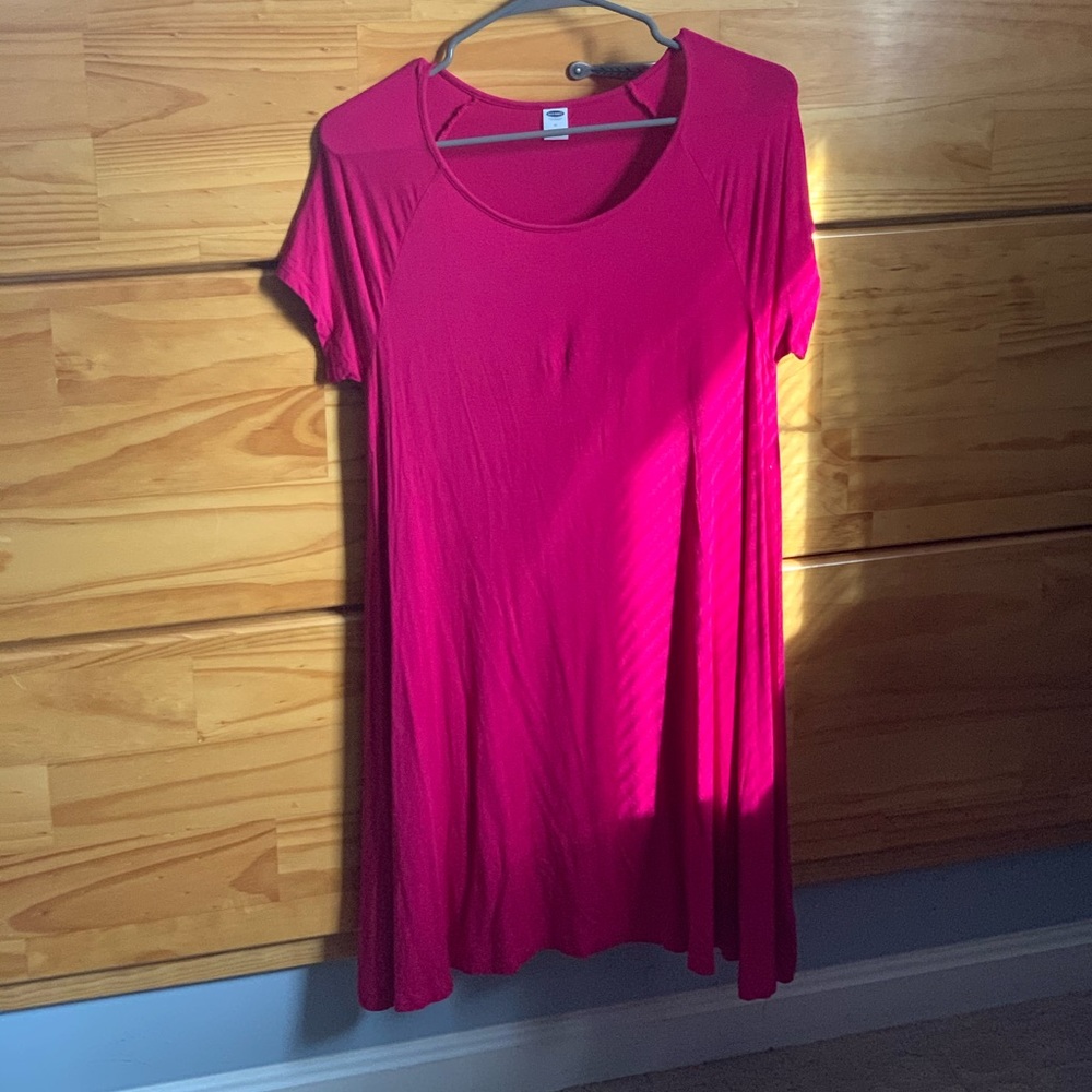 M Old Navy Pink T Shirt Dress